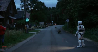 Polşada robot vəhşi donuzları təqib etdi